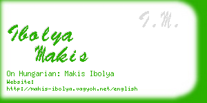 ibolya makis business card